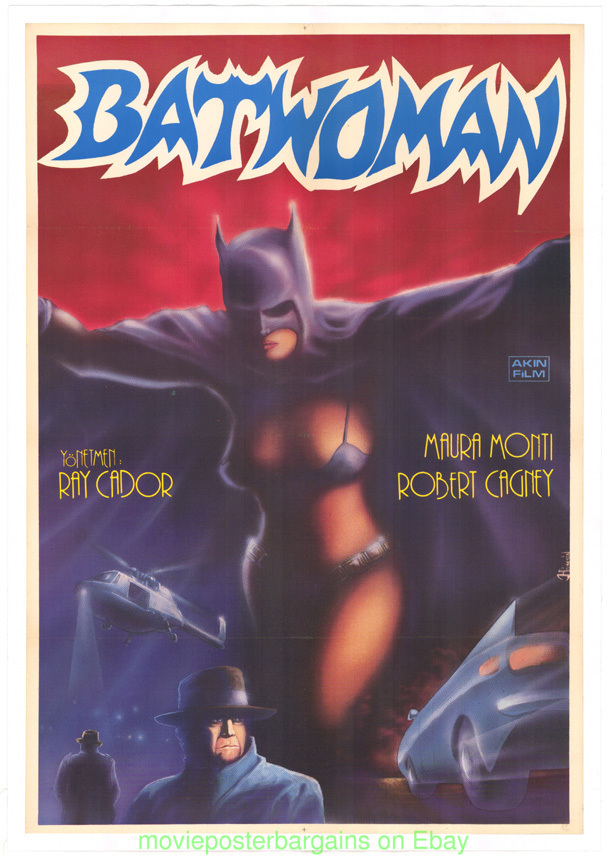 BATWOMAN MOVIE POSTER 1968 Film 11×17 With Plastic Holder BATMAN ‘S LADY!!!