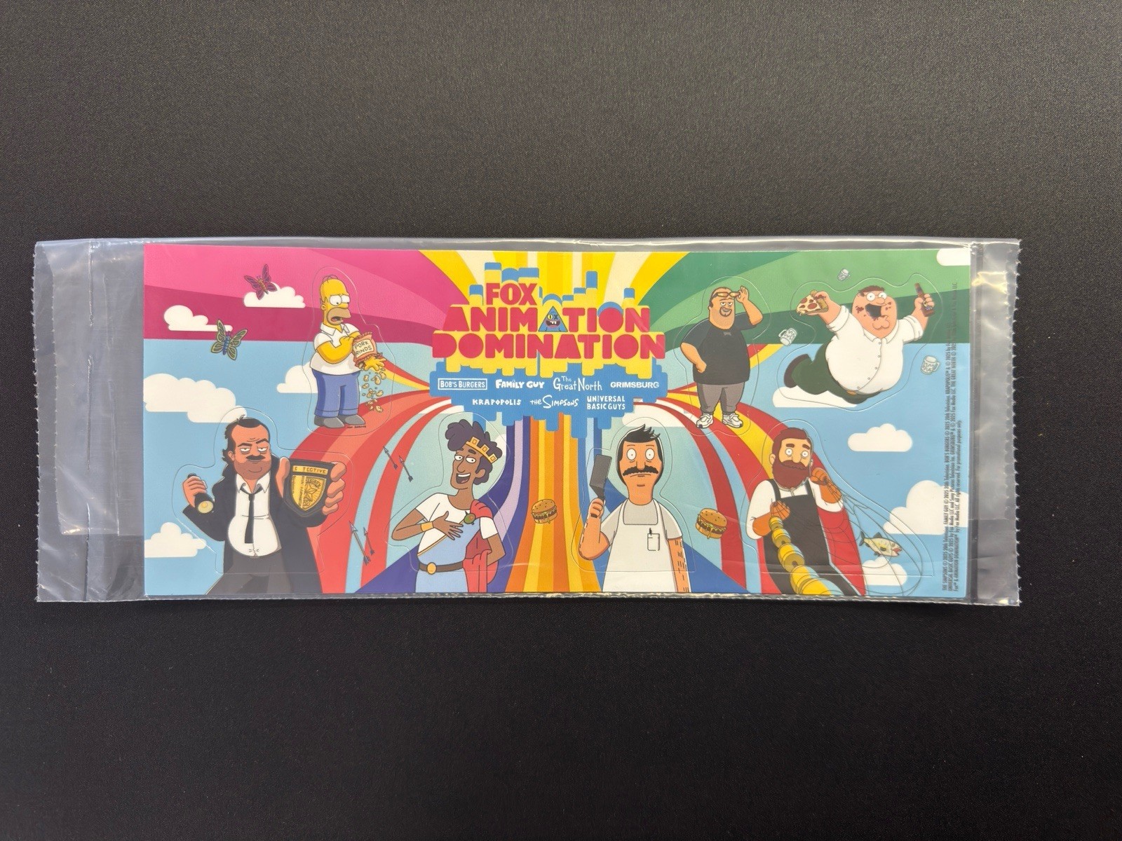 FOX Animation Domination 7 Magnet Sheet The Simpsons Family Guy Bob’s Burgers