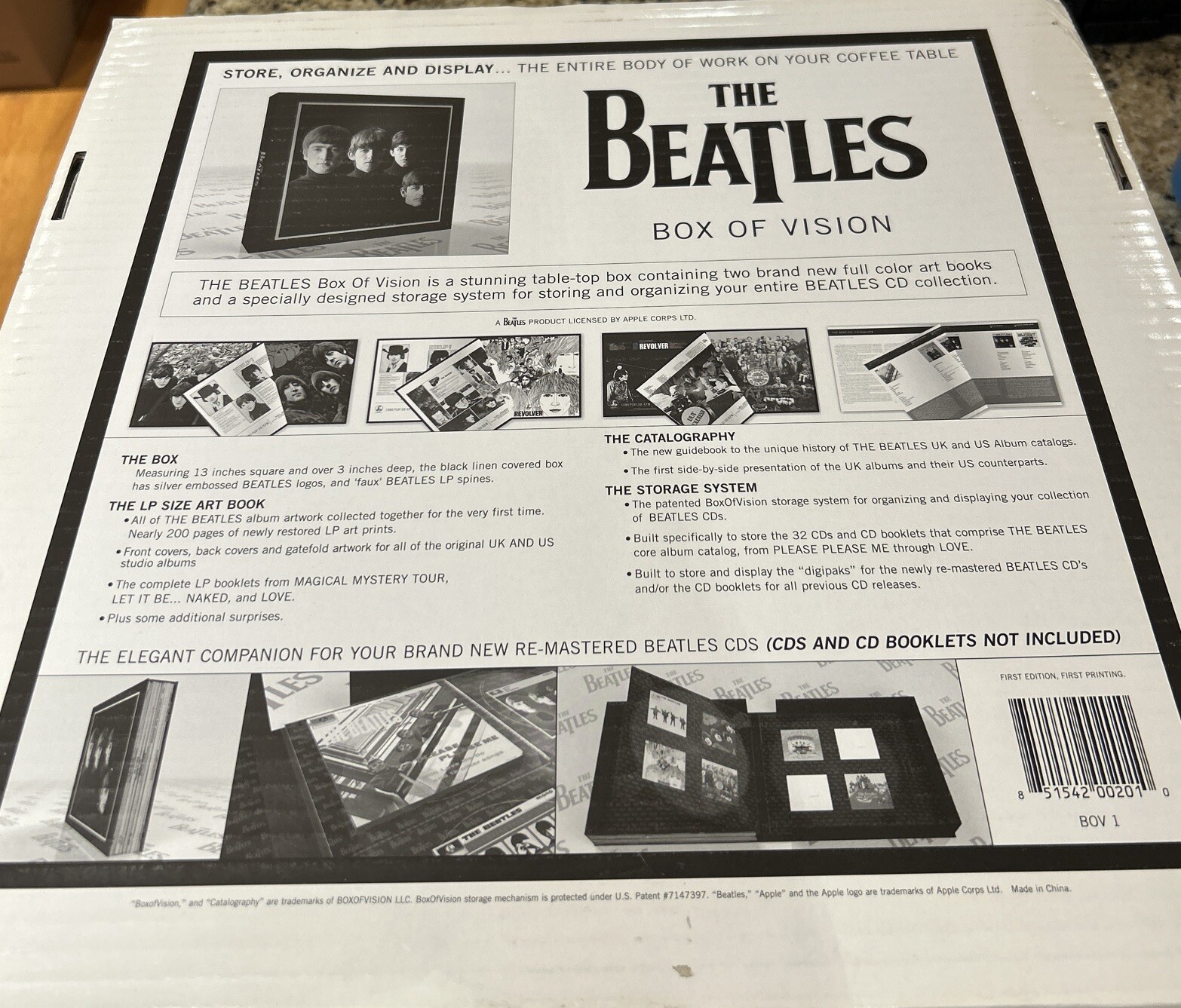 Beatles Box Of Vision 2009 Case Booklet Coffee Table Book Unused (NO CDs) NEW