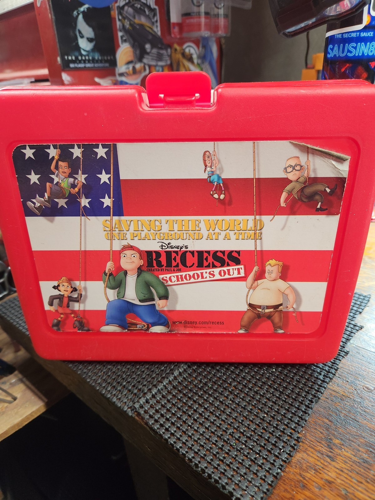 Rare Vintage 2001 Disney Recess: School’s Out Red Lunch Box – Movie Promo