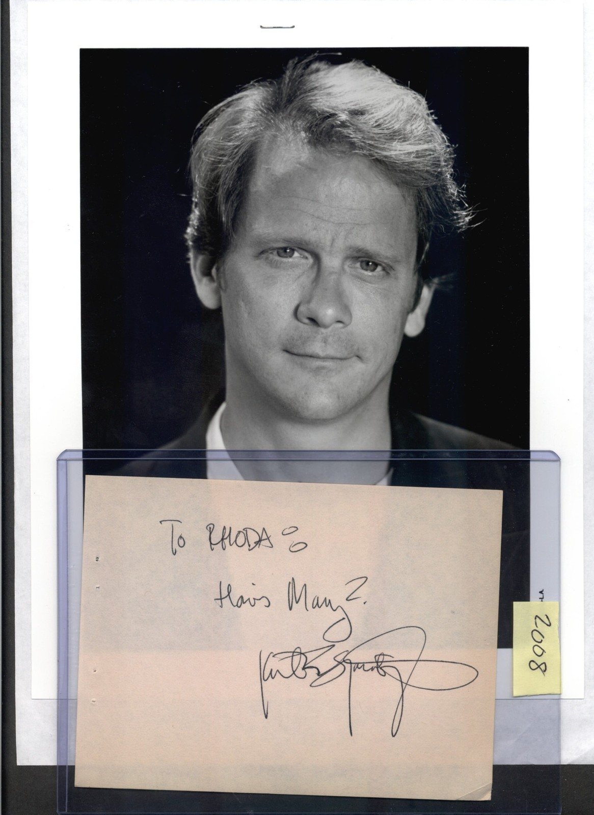 Keith Szarabajka – Signed Autograph Book Page & Photo Set – Transformers