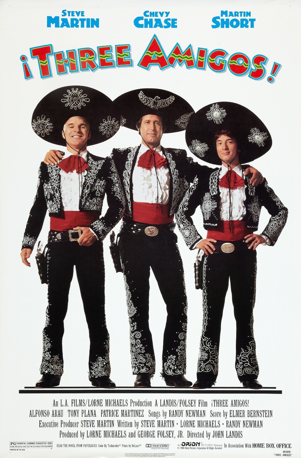 The Three Amigos poster : 11″ x 17″ : Steve Martin, Chevy Chase, Martin Short