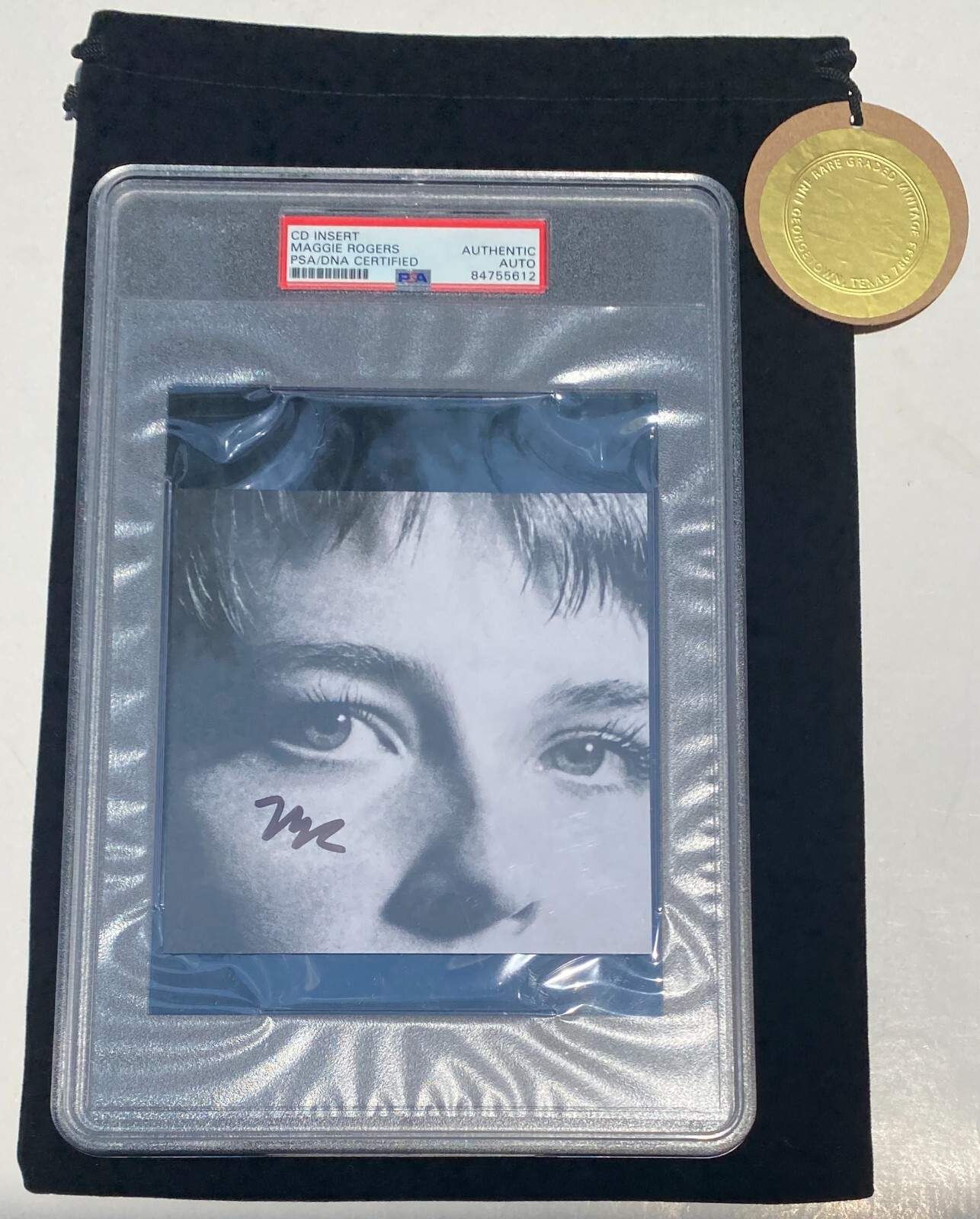 Maggie Rogers PSA DNA COA Signed Surrender CD Cover Encapsulated Picture Photo