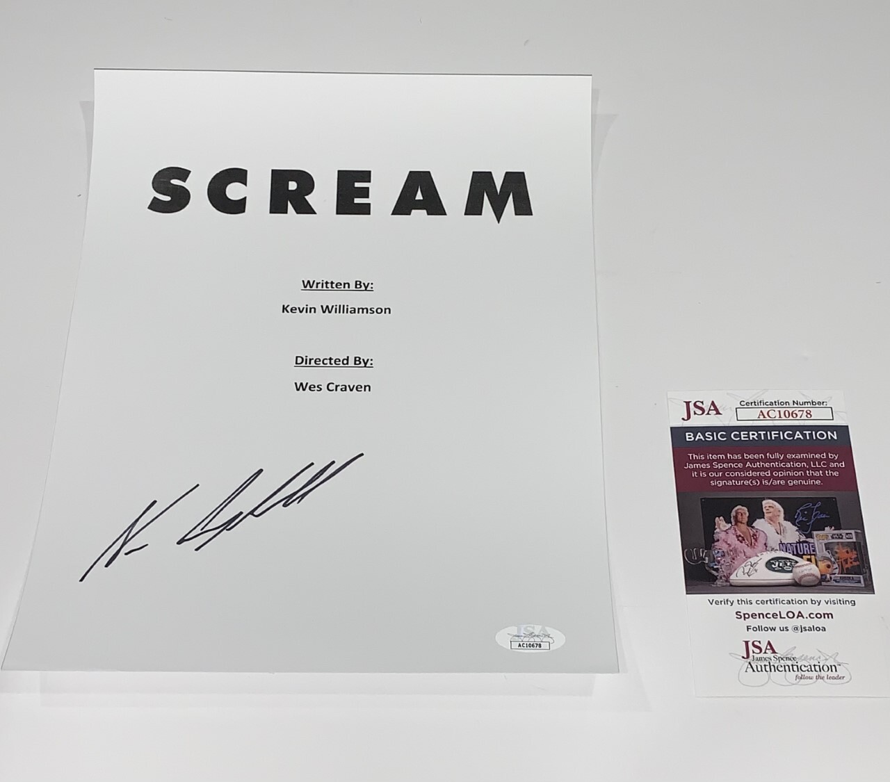 NEVE CAMPBELL SIGNED SCREAM FULL MOVIE SCRIPT SIDNEY PROOF JSA COA