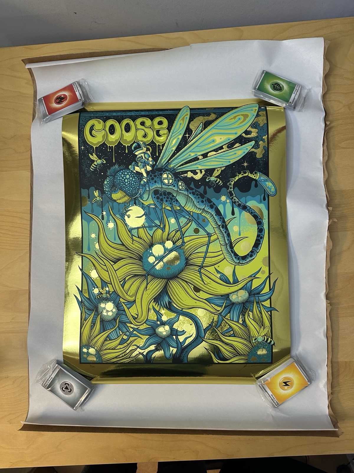 Goose Gold Foil Poster 9/17/2023 Milwaukee WI Signed & Numbered #7/50 A/E
