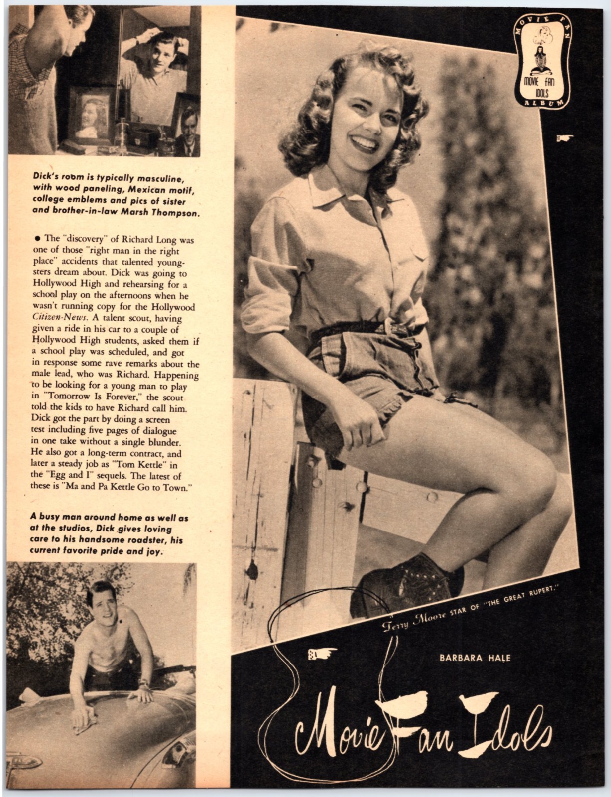 BARBARA HALE 8″X11″ PINUP Magazine Full Page Clipping CLP-4