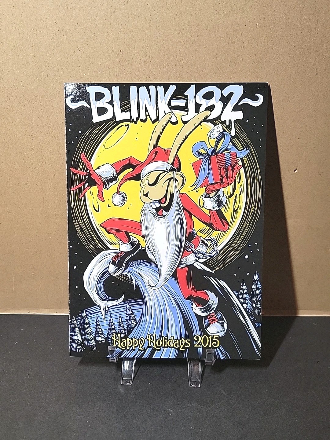 RARE Blink 182 Official 2015 Christmas Card. Happy Holidays. Fan Club Exclusive!