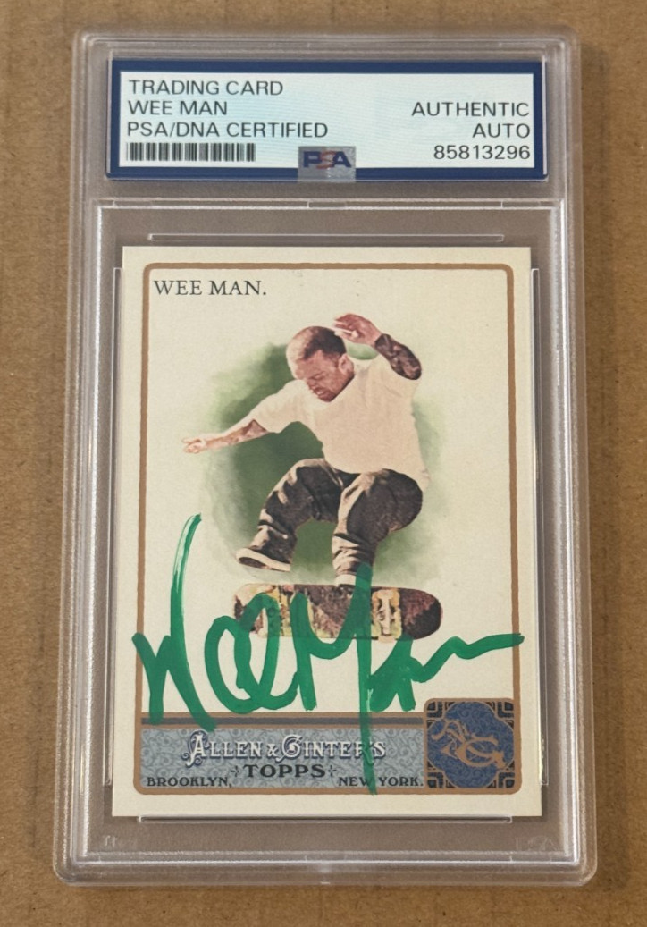 WEE MAN SIGNED 2011 TOPPS ALLEN & GINTER RC PSA/DNA JACKASS STAR HAND SIGNED