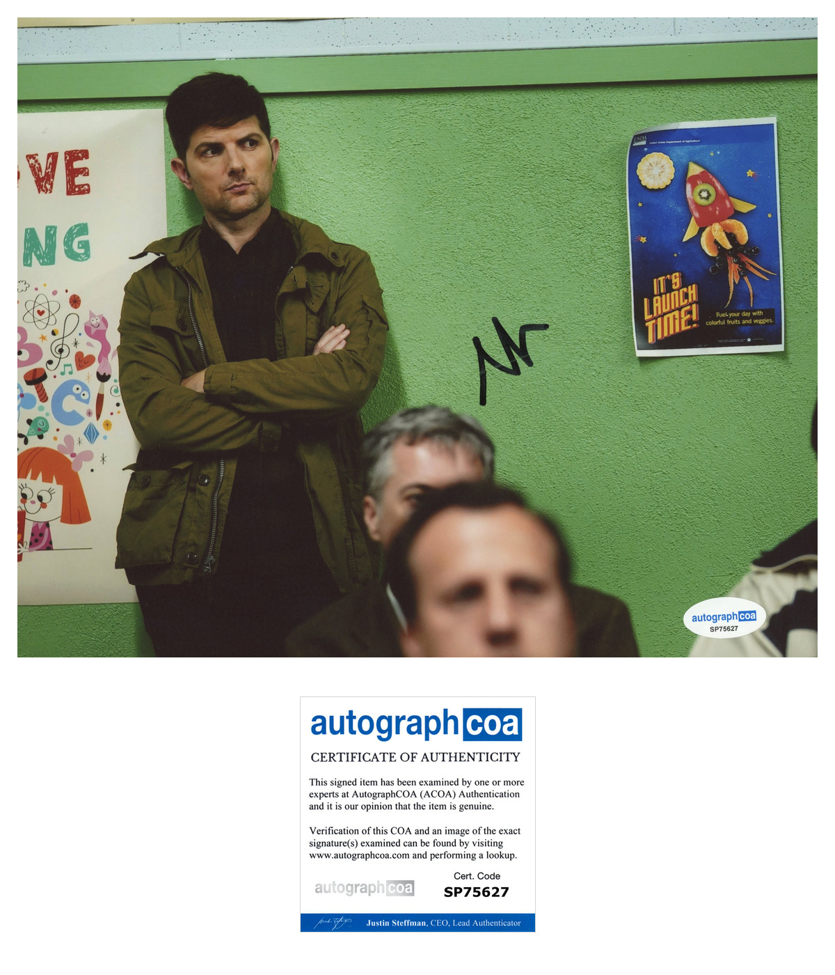 Adam Scott ‘Big Little Lies’ Signed 8×10 Photo ‘Ed Mackenzie’ ACOA
