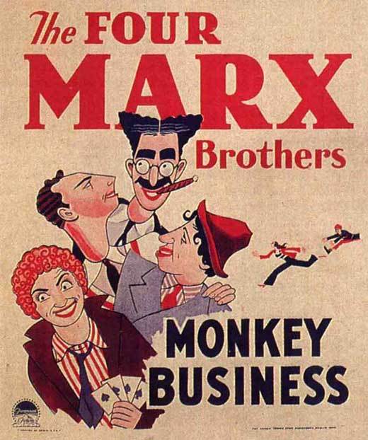 MONKEY BUSINESS Movie POSTER 11×17 C Groucho Marx Harpo Marx Chico Marx Zeppo