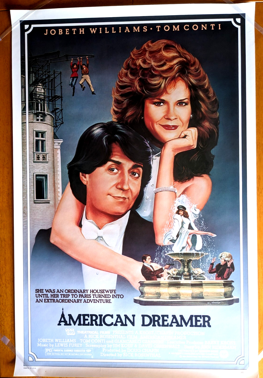 American Dreamer, original one sheet ’84 m. poster ,rolled 27×41”, NSS 840115