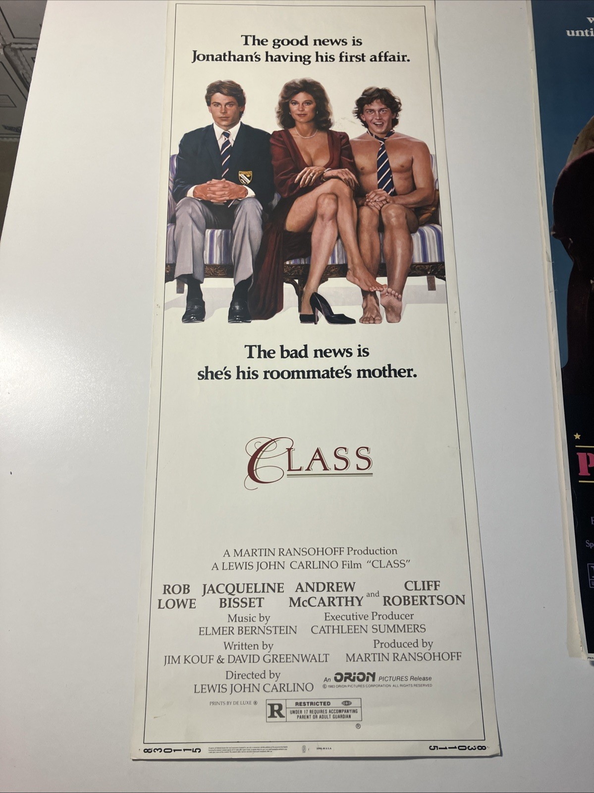 Assorted Original Movie Insert Poster Lot Of 7 Class The Fan Starting Over 36×14
