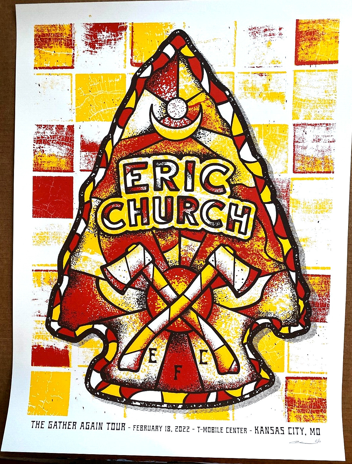 ERIC CHURCH Kansas City MO 2022 SHOW EDITION Screen Print Signed AP Poster