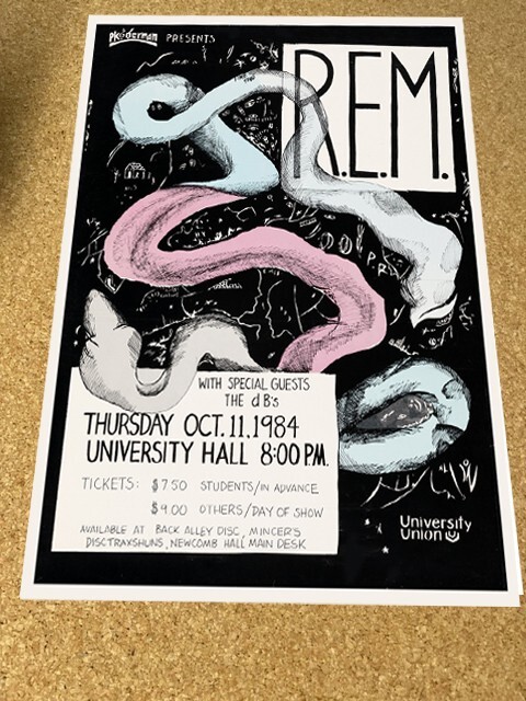 R.E.M. 1984 Union University Reckoning Cardstock Concert Poster 12″x18″