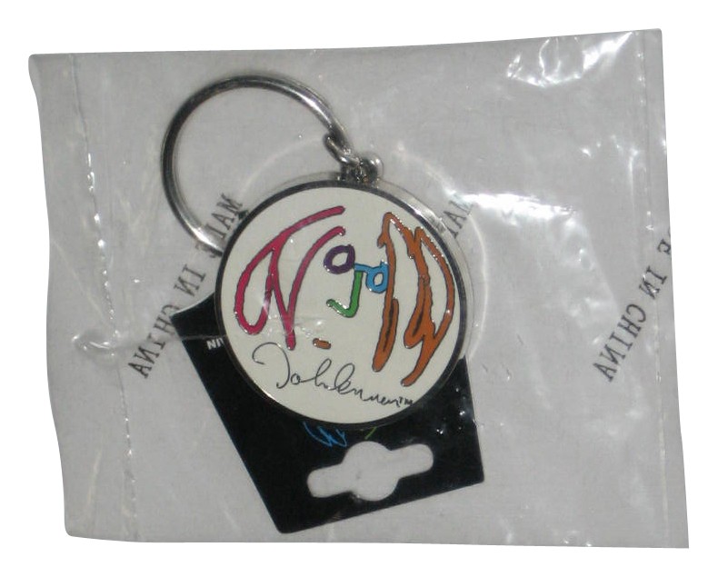 John Lennon Self-Portrait (2010) Rock Off Circle Metal Keychain
