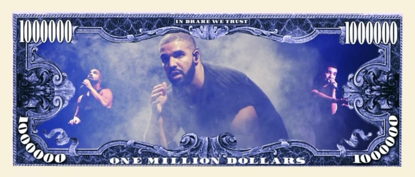 40 Pack Drake Rap Hip Hop Music Money Collectible Novelty 1 Million Dollar Bills