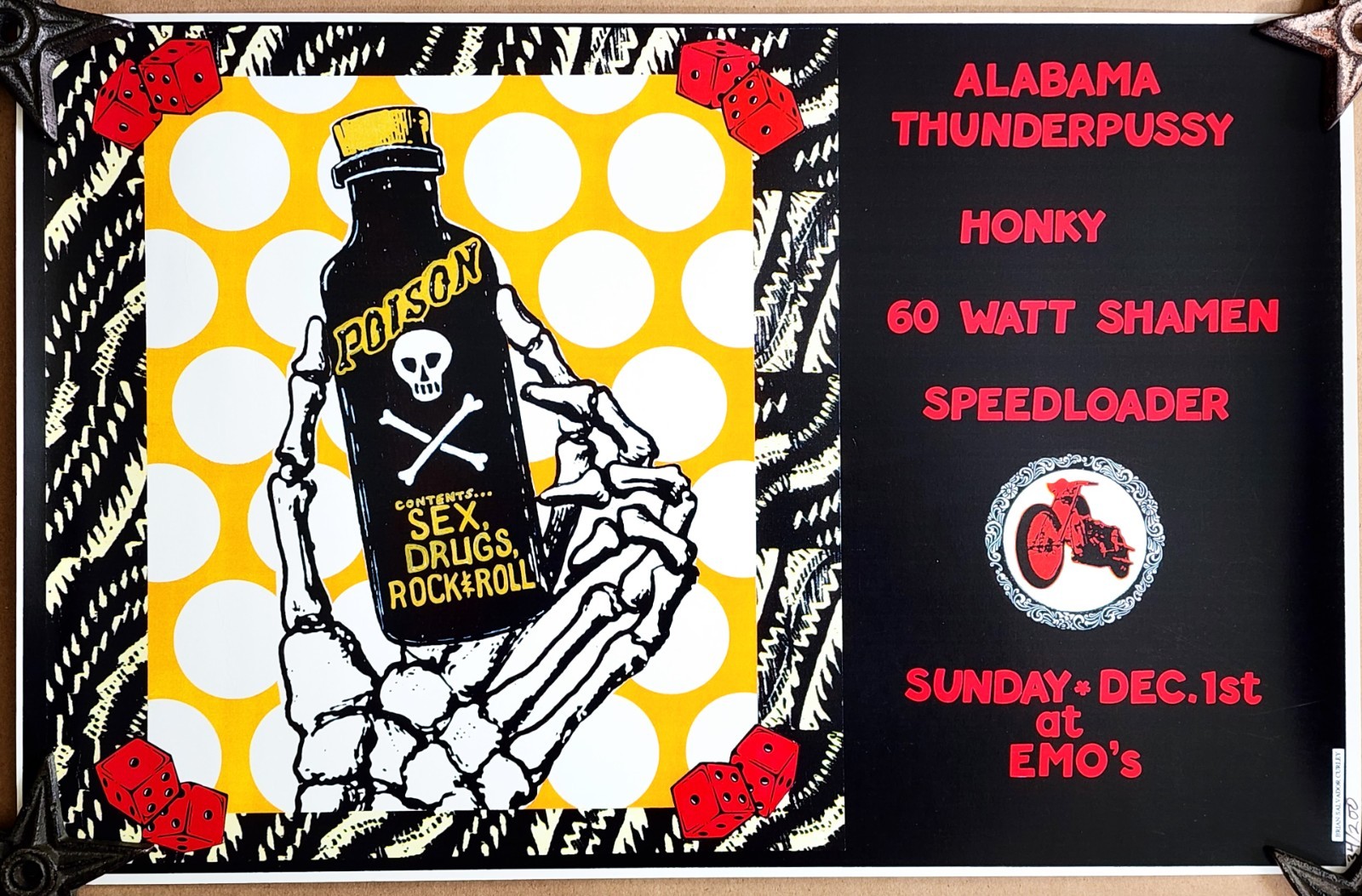 ALABAMA THUNDERPUSSY/HONKY poster #34/200 (2002 Emo’s Austin, TX)