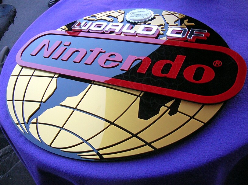 WORLD OF NINTENDO GLOBE 3D sign ART display NEW playstation game PS actual size