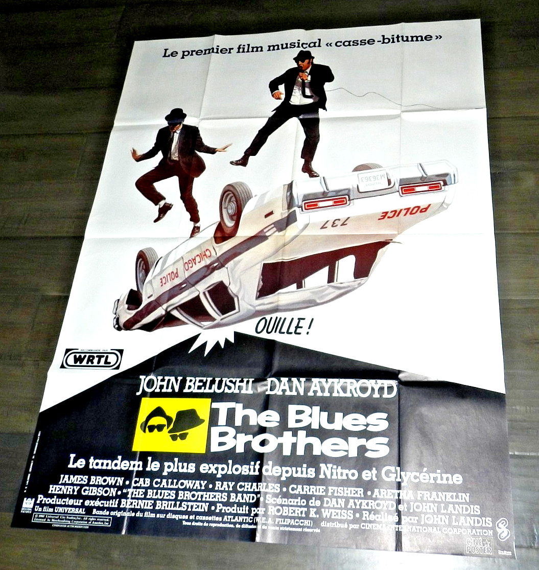 BELUSHI AYKROYD BLUES BROTHERS MOVIE POSTER FRENCH GRANDE 46″ x 61″ LARGE