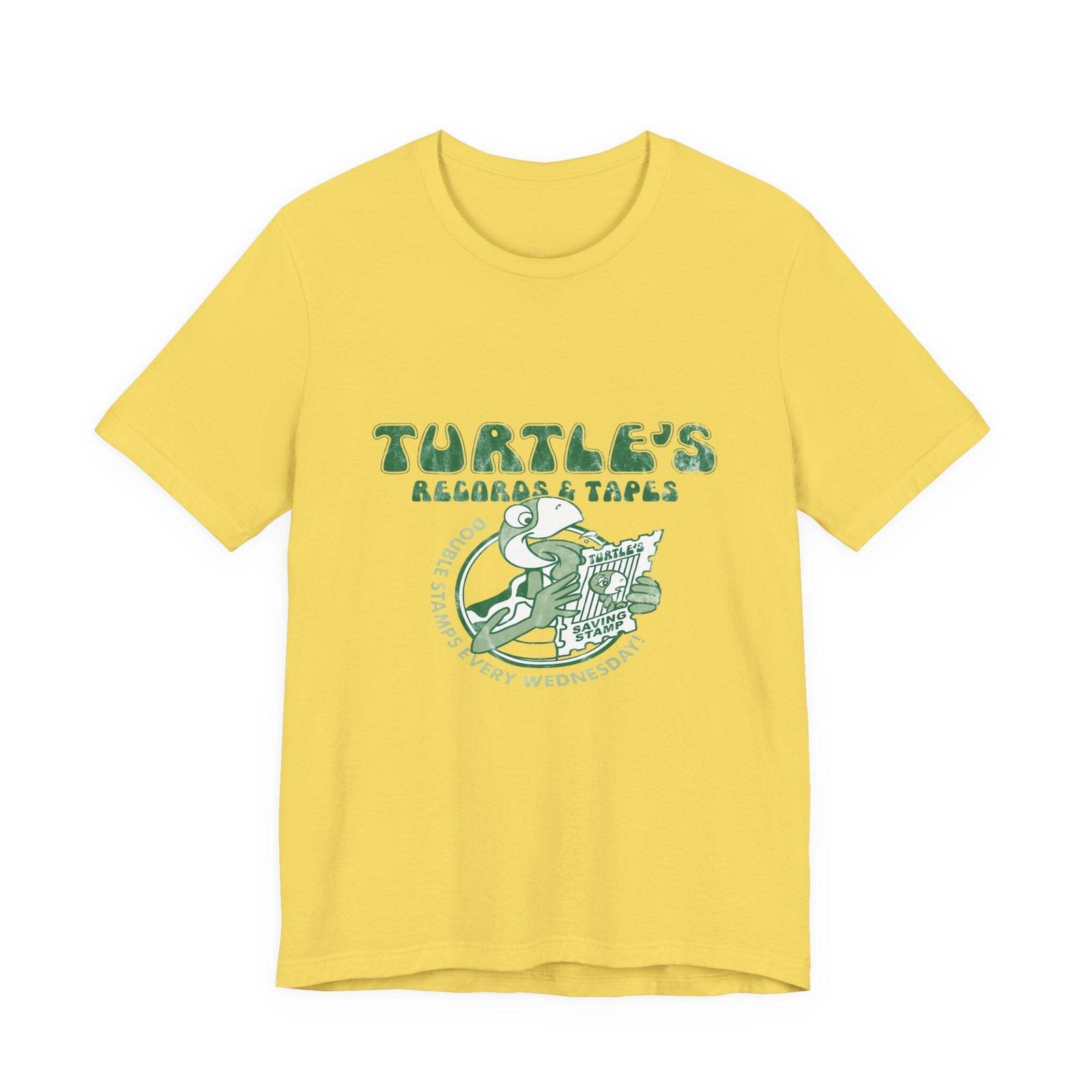 Vintage Turtles Records & Tapes Savings Stamps Logo Unisex Jersey Short Sleeve T