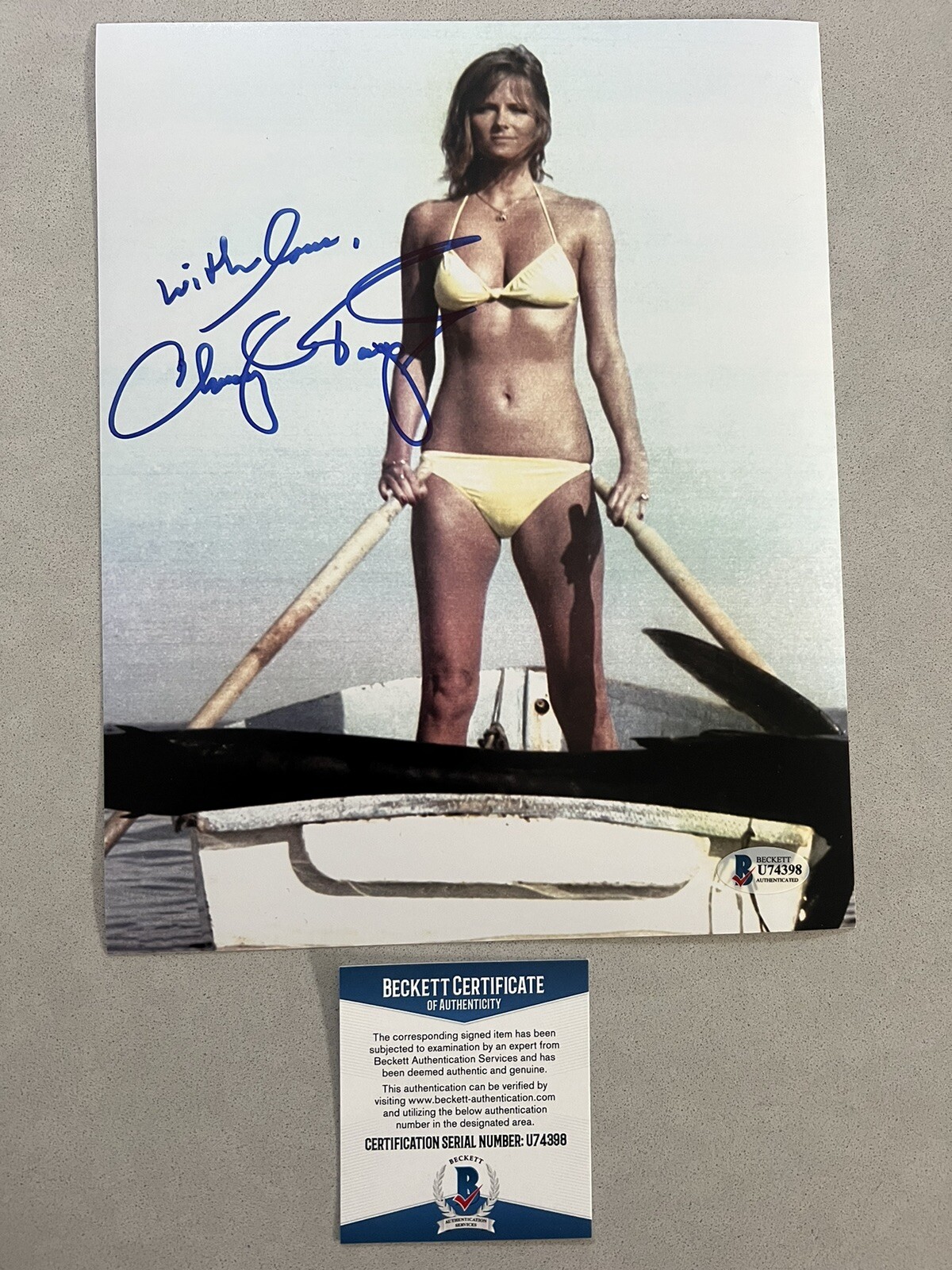 Cheryl Tiegs autographed signed 8×10 photo Beckett BAS COA Sexy Hot Model *INSR