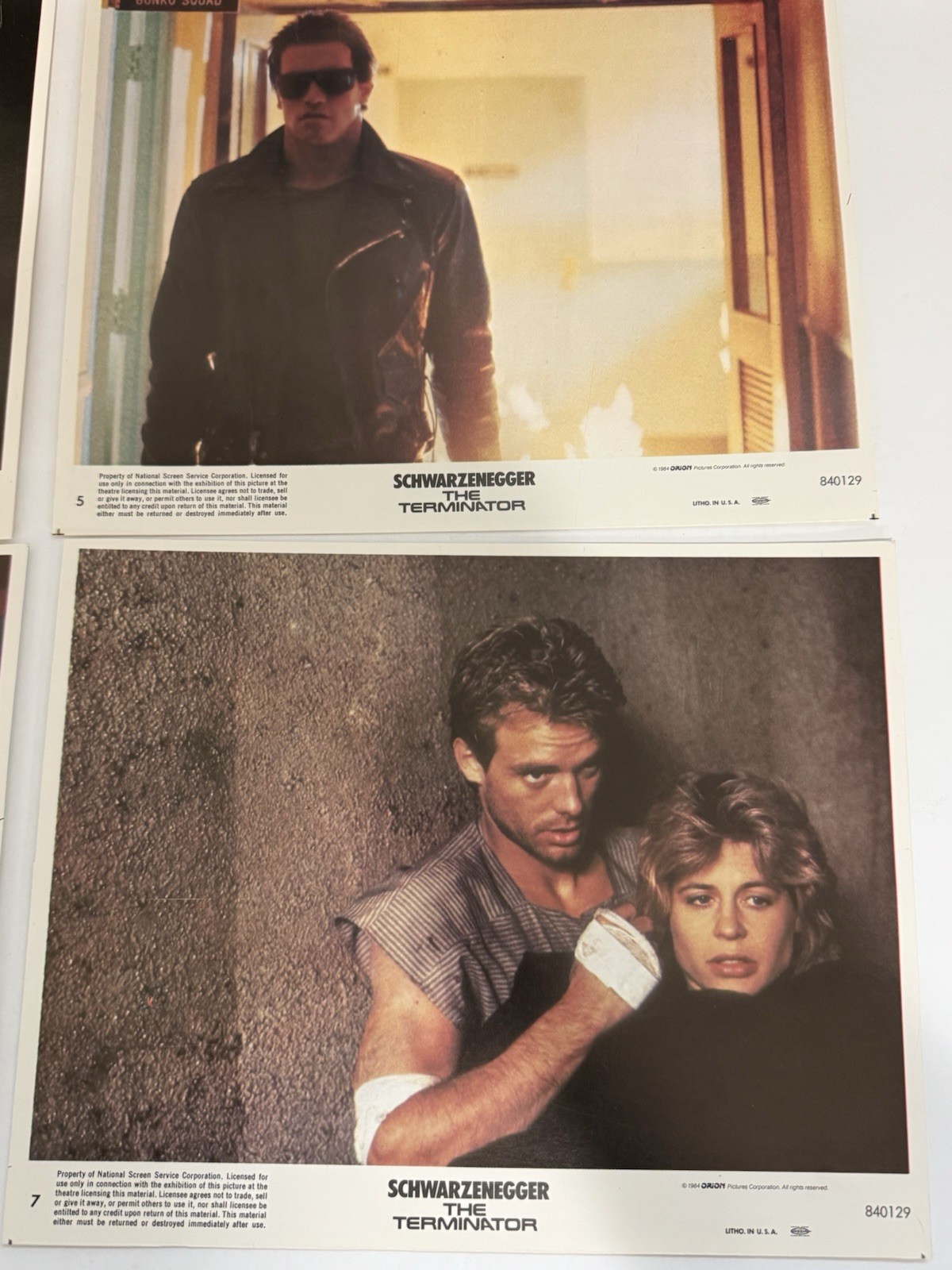 (7) THE TERMINATOR original 1984 lobby color still photos ARNOLD SCHWARZENEGGER