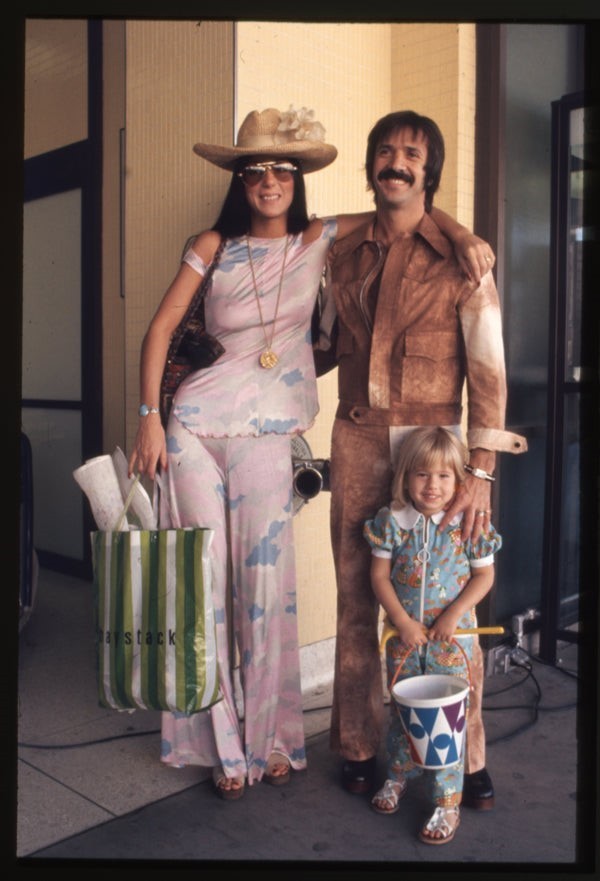 Cher Sonny Bono & daughter Chastity Candid 1970’s Camera Original Transparency