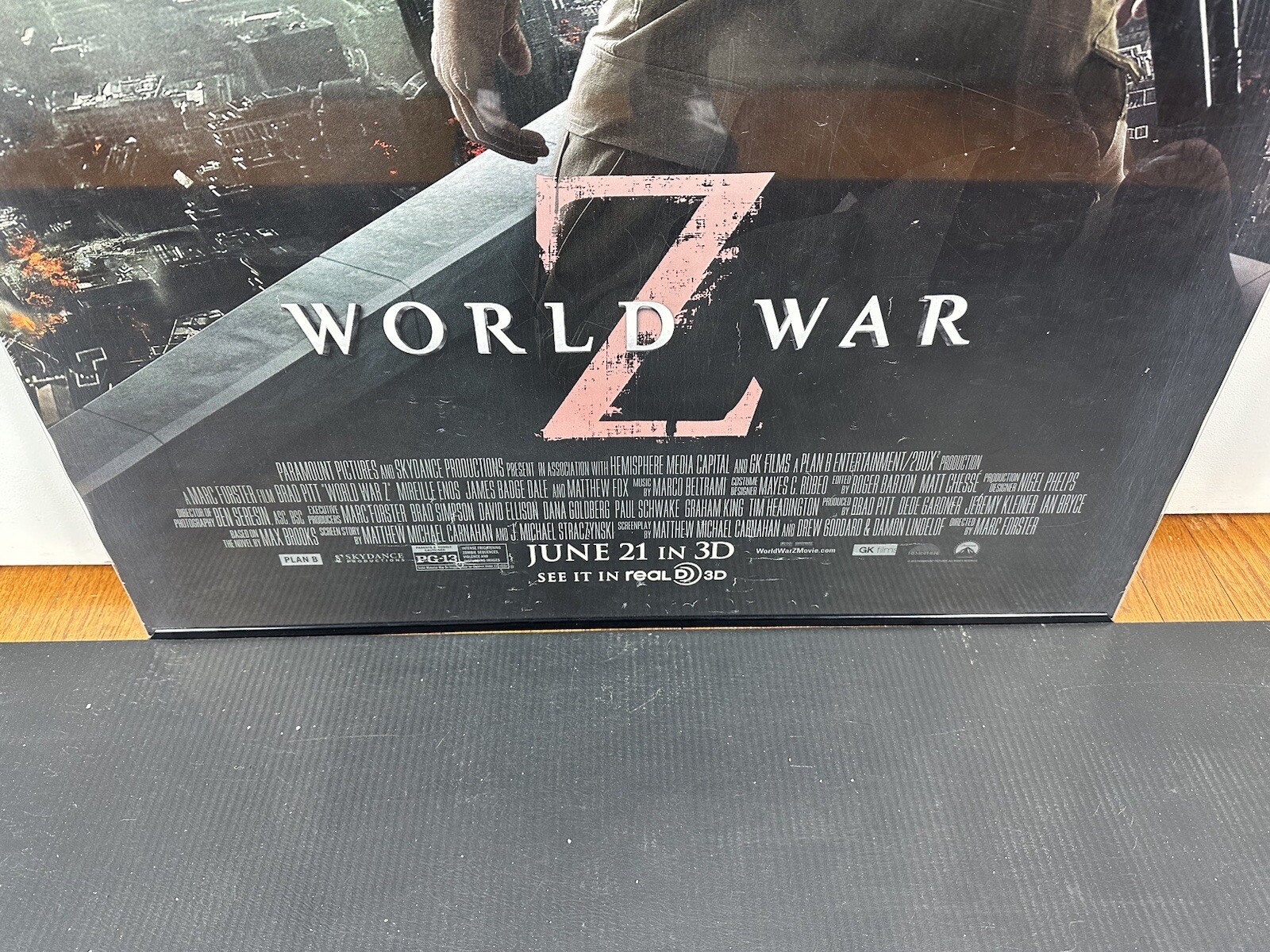 World War Z 2023 Double Sided Original Movie Poster 27” x 40” Rolled Brad Pitt