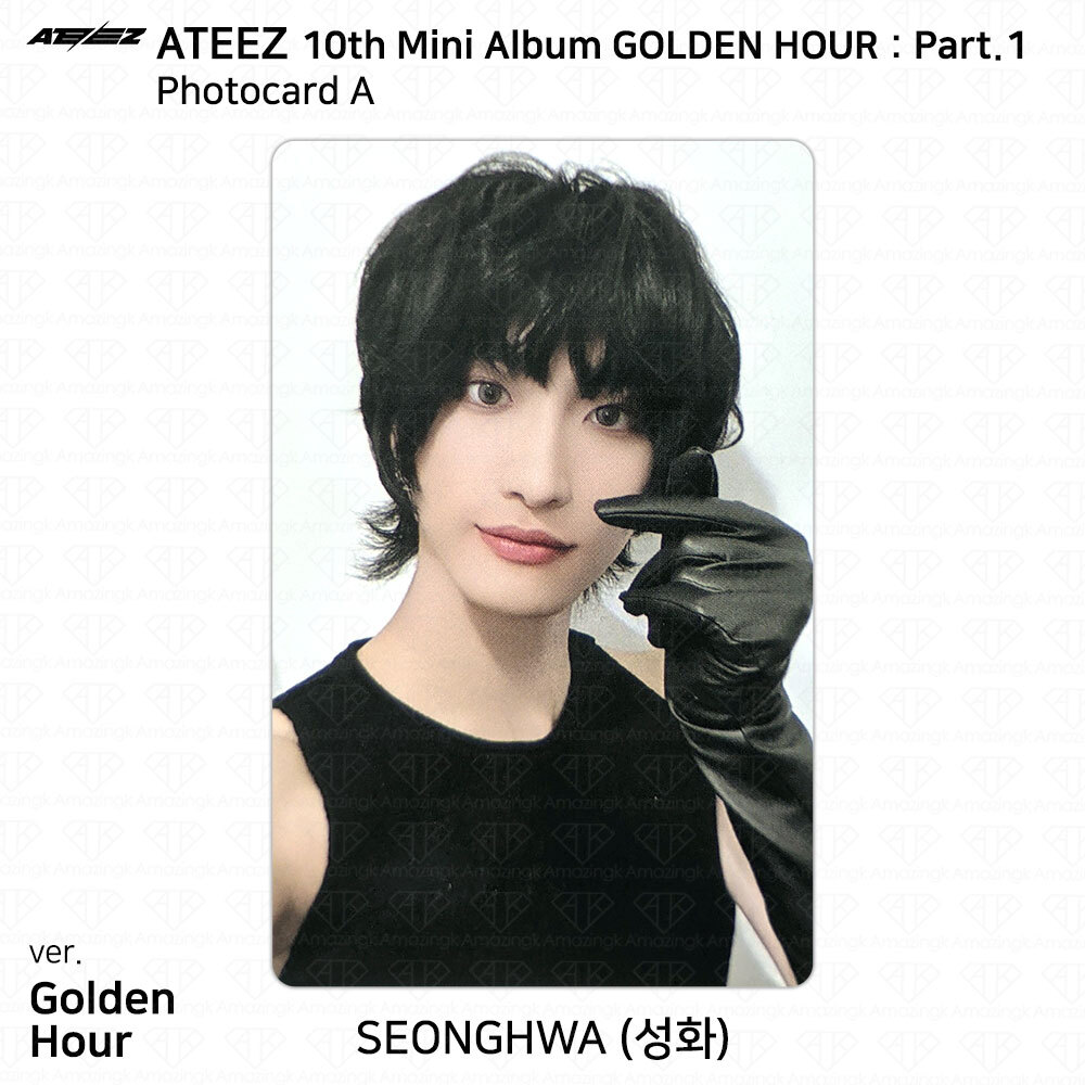 ATEEZ 10th Mini Album Golden Hour Part.1 Photobook Ver Photocard Postcard KPOP