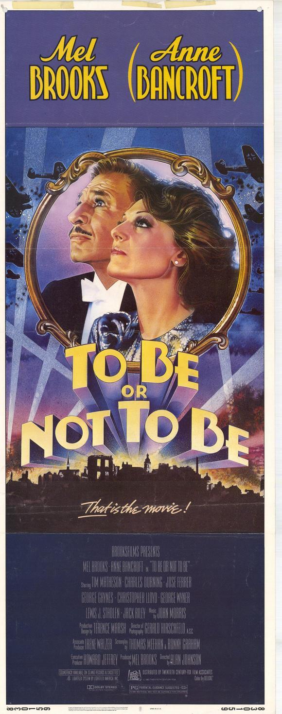 TO BE OR NOT TO BE Movie POSTER 14×36 Insert Mel Brooks Anne Bancroft Charles