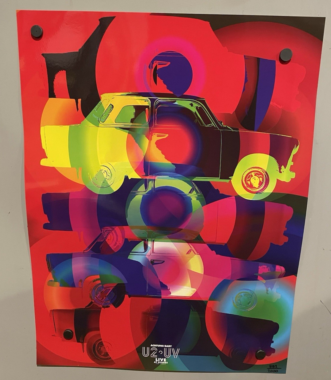 U2:UV Live at the Sphere 2024 LIMITED EDITION NUMBERED Trabant Poster 882/2000