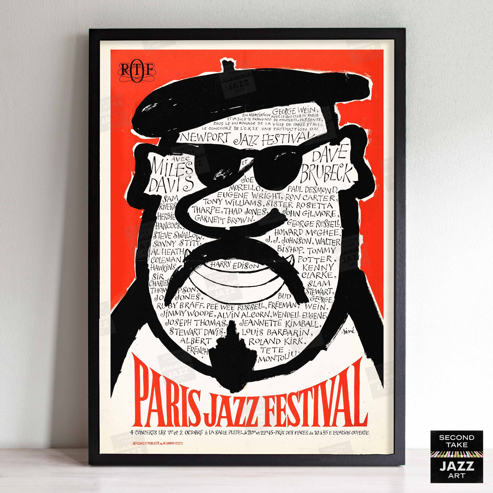 1964 Paris Jazz Festival jazz poster – Paris, France (orange variant)