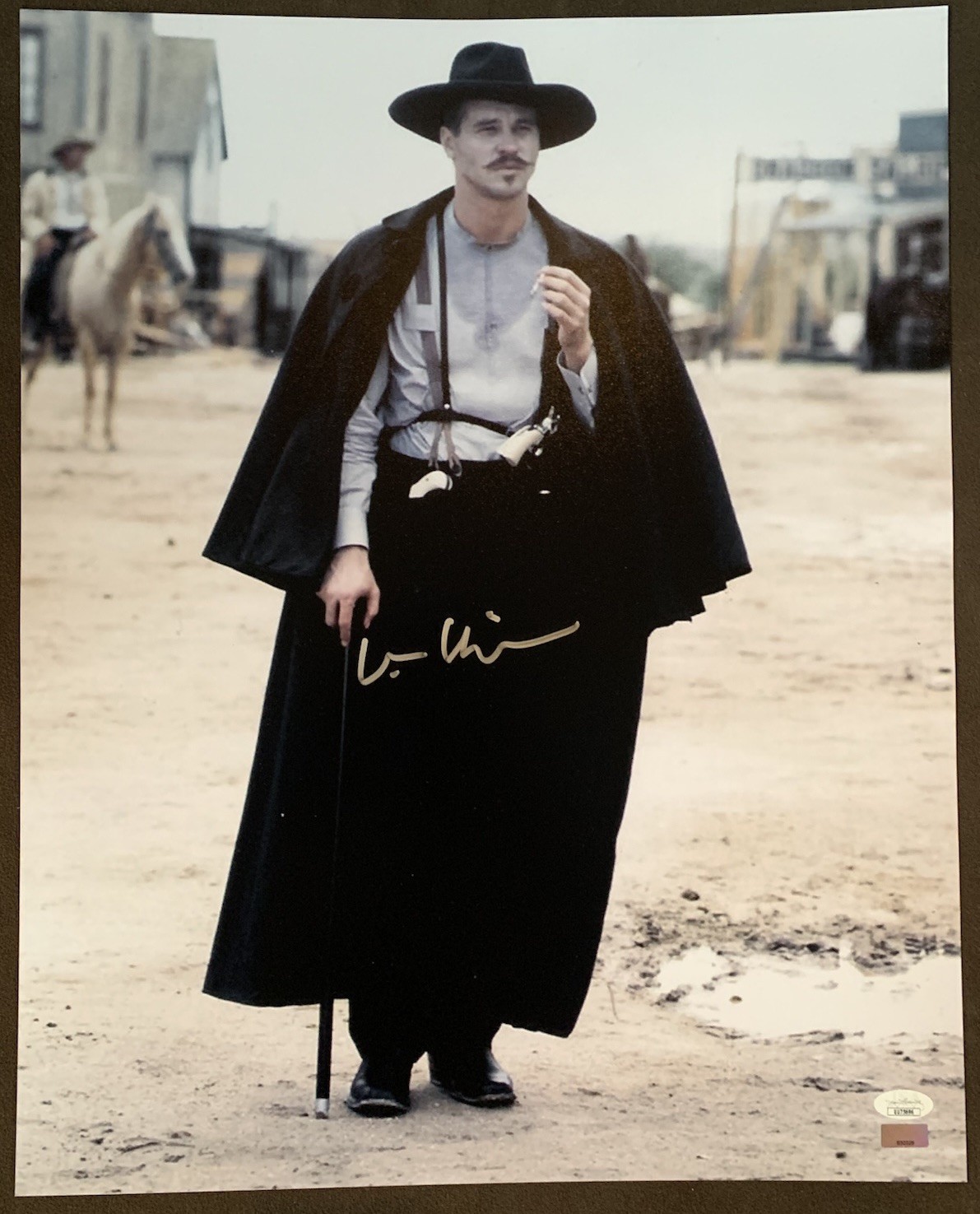 Val Kilmer Signed Autographed Tombstone Doc Holliday 16×20 Photo JSA