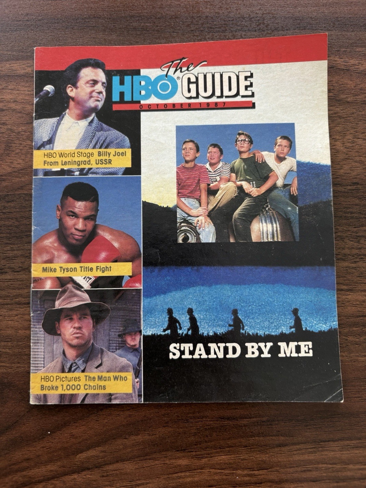 HBO Home Box Office TV Program Guide October 1987 Stand By Me Billy Joel Tyson