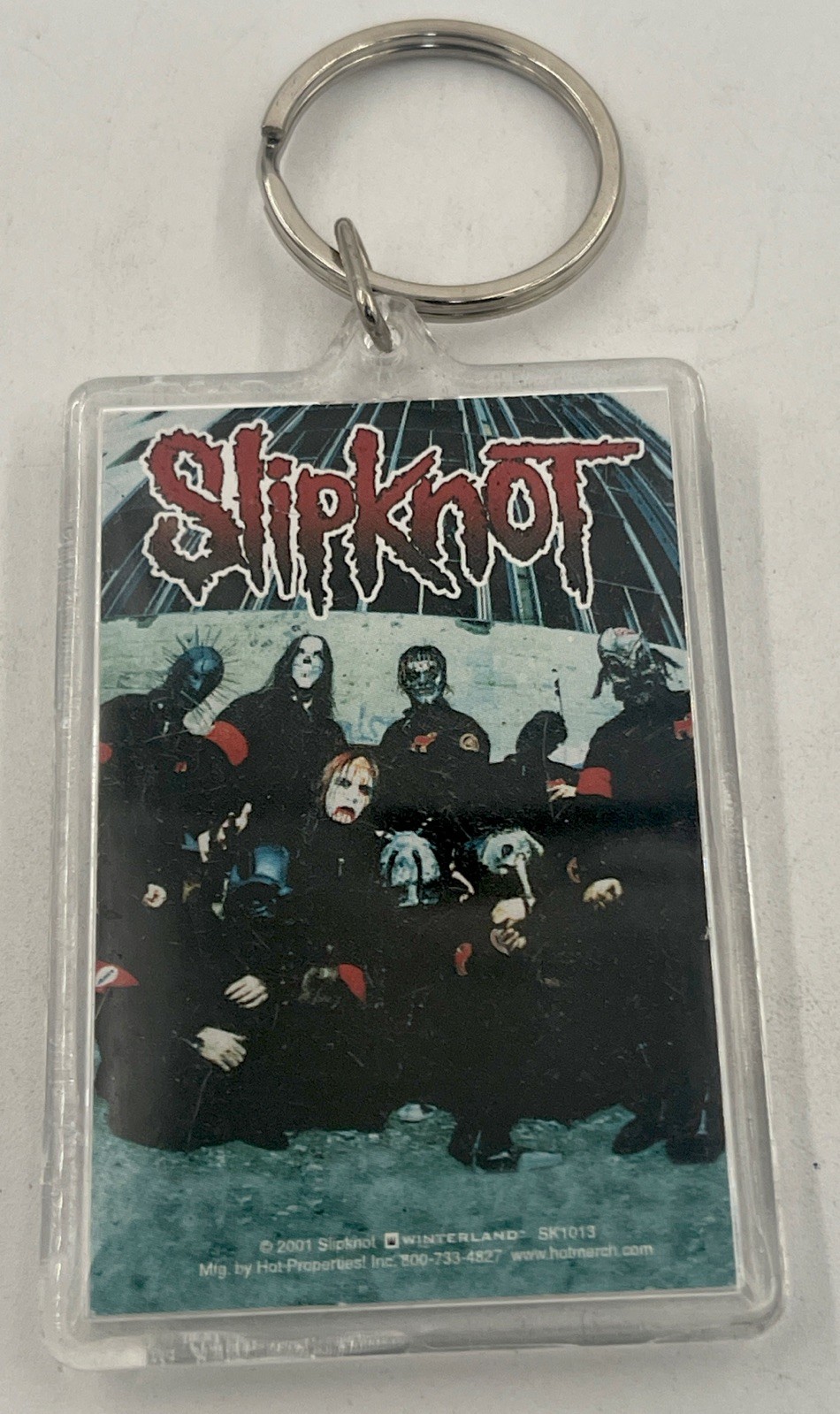 Slipknot Rock Band Large Acrylic Keychain: 2 3/4 X 1 3/4 Inches, Retro 2001, New