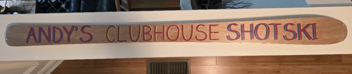 Bravo TV Watch What Happens Live ANDY’S CLUBHOUSE SHOTSKI Birch Plywood Ski