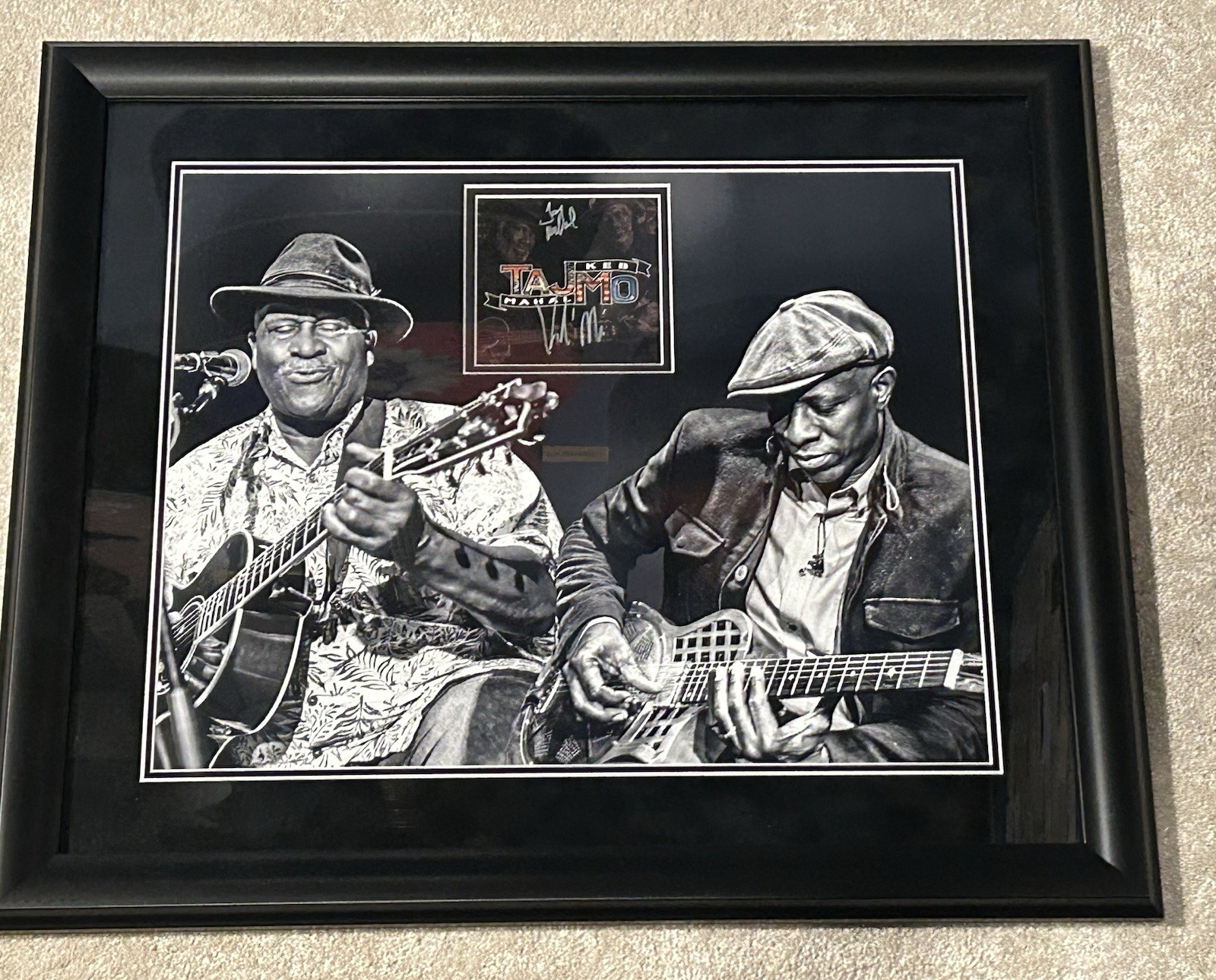 Taj Mahal Signed CD Keb Mo Tajmo Framed Photo Insert 23×27