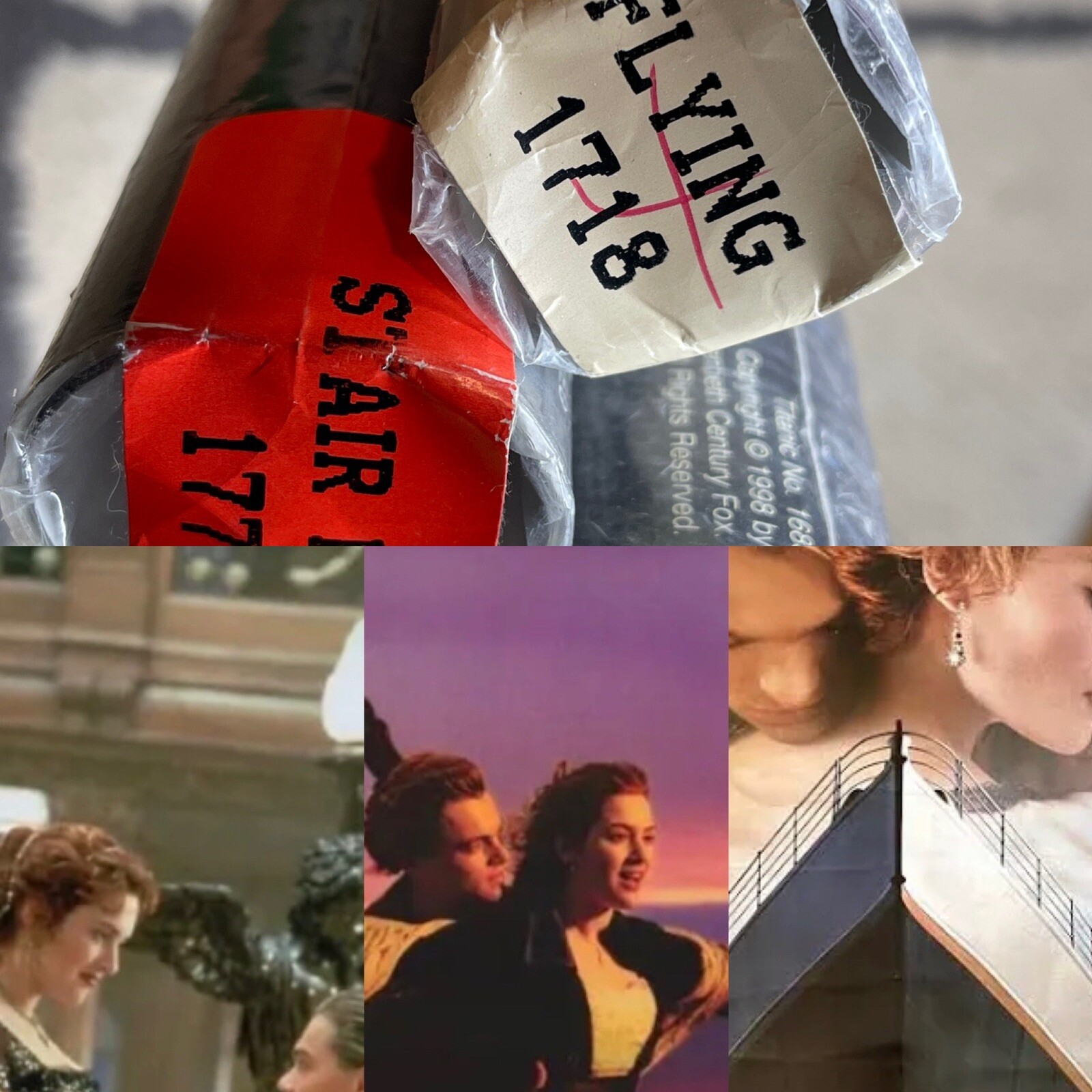 RARE NOS 3 TITANIC 1998 Movie Posters Leo Kate 1683 Stair Kiss 1775 Flying 1718