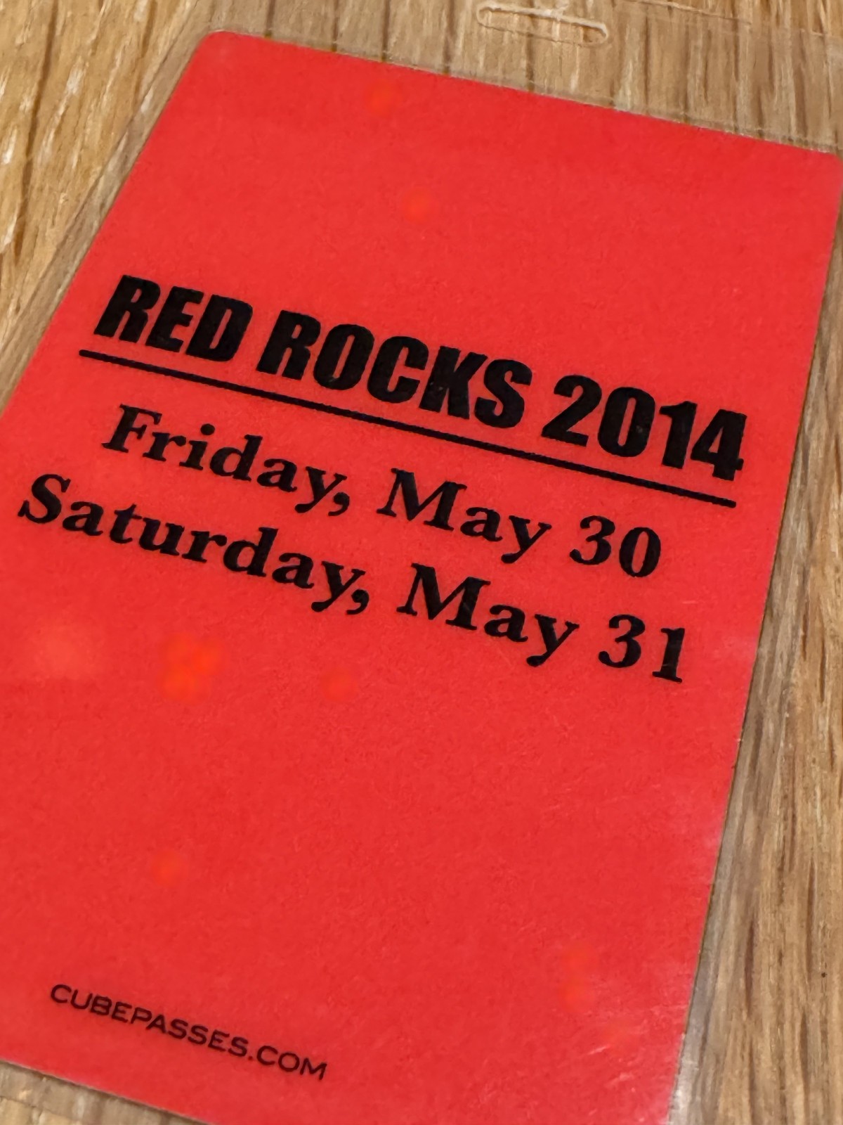 BASSNECTAR – All Access Backstage Pass – RED ROCKS MAY 2014 – Great foil front