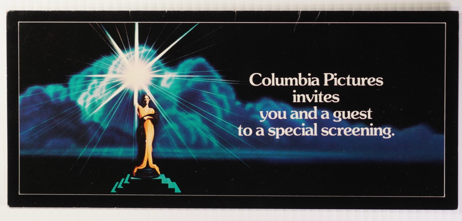 Columbia Pictures Studio-issued pre-release invitation to ghostbusters 1984