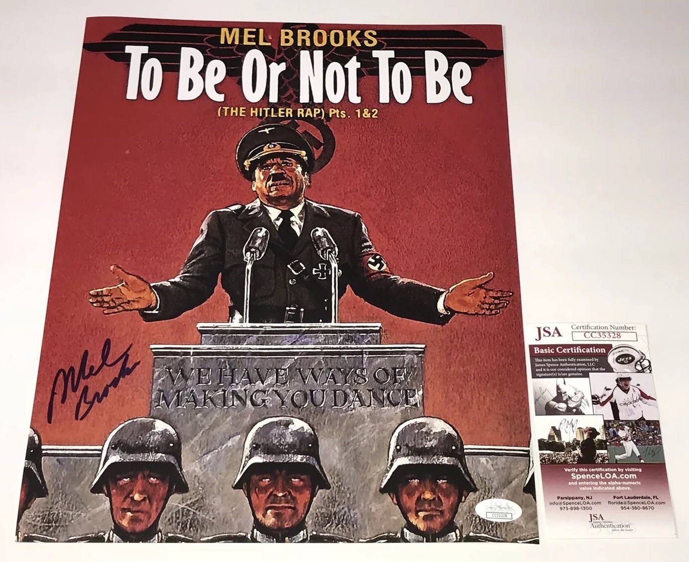 MEL BROOKS Signed TO BE OR NOT TO BE 11×14 Photo Autograph Parody JSA COA Cert