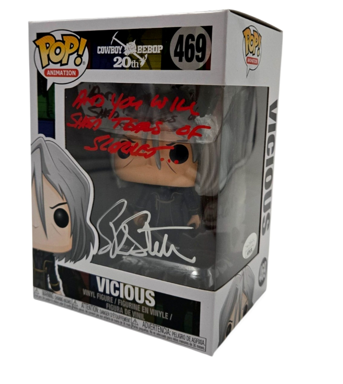 Skip Stellrecht Signed Funko Pop Vicious Cowboy Bebop Autograph JSA COA 2=158