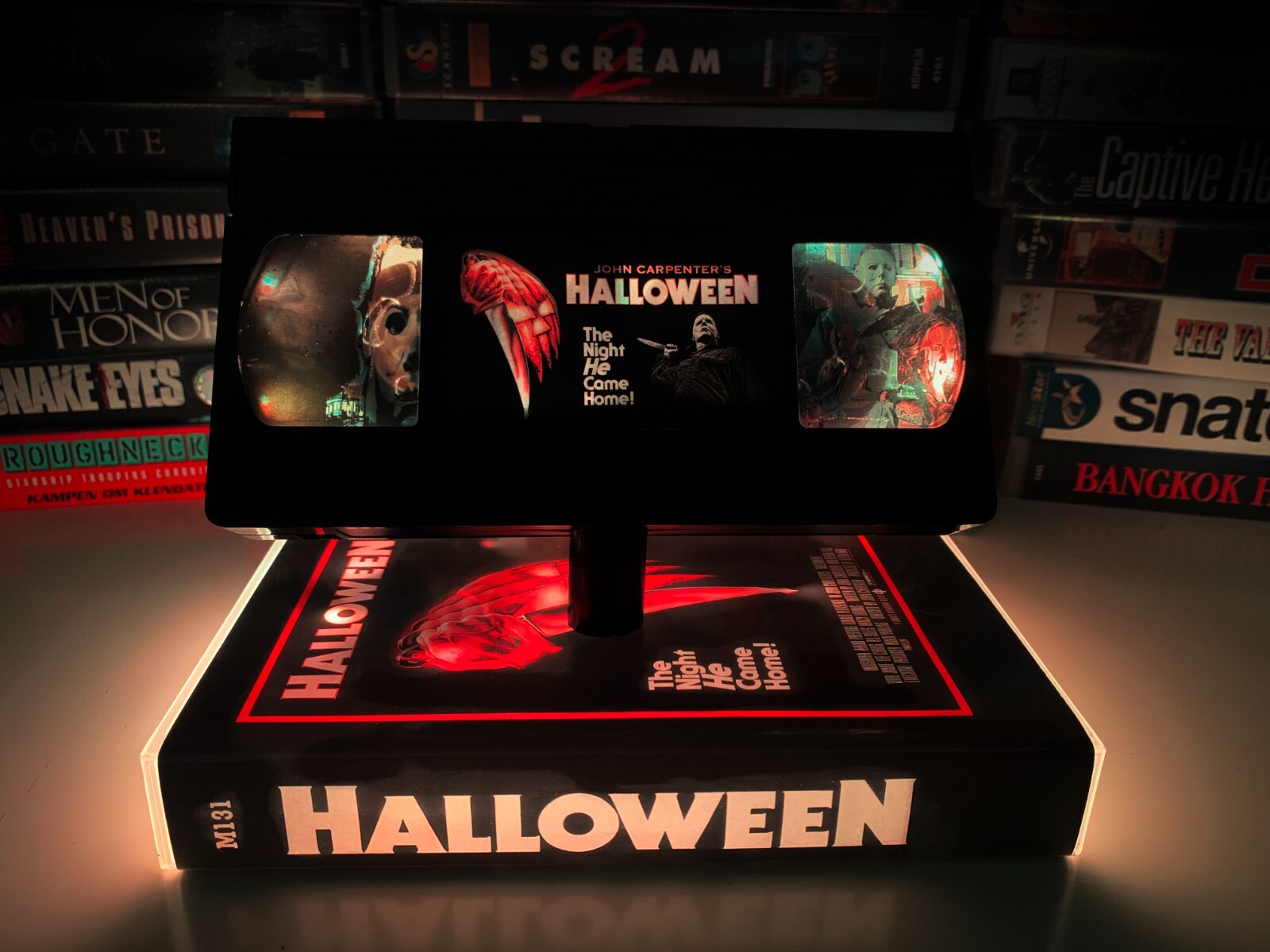Halloween Michael Myers Movie VHS Lamp, Horror Movie Lamp, Movie Memorabilia