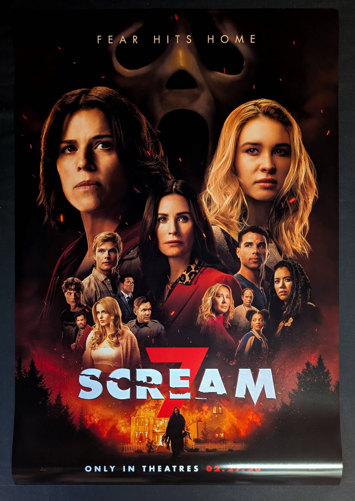 scream 7 original double side style b DAMAGED cast poster