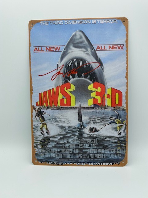 Louis Gossett Jr. Signed New Jaws 3 Poster Metal Tin Sign 8″ x 12″ COA HOLO PIC