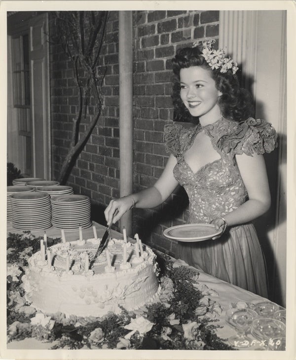 Shirley Temple 16th Birtday Cake 1944 Original 8×10 Photo Stamped with Snipe