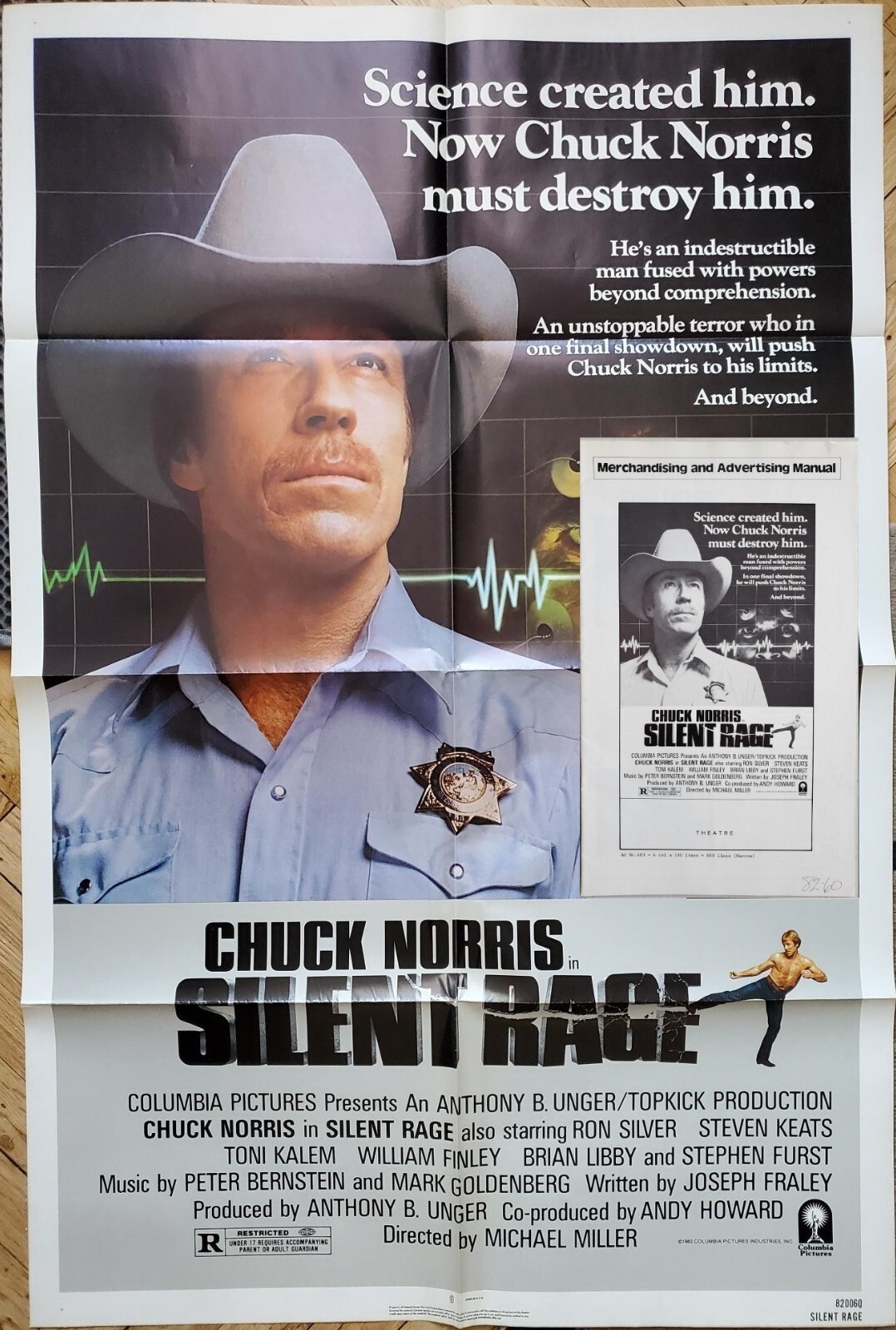 Silent Rage 1982 Pressbook & Original 27×41 Movie Poster, Chuck Norris