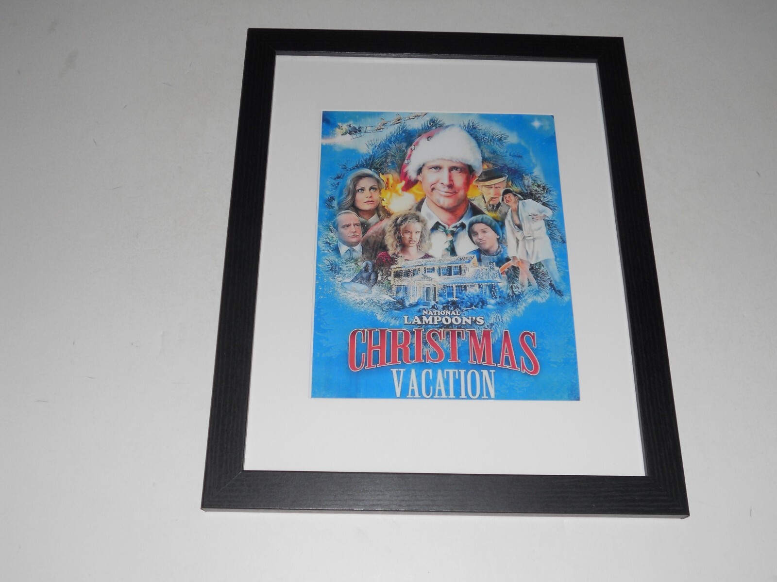 Large Framed Christmas Vacation film poster Chevy Chase Cousin Eddie 1989 24×20