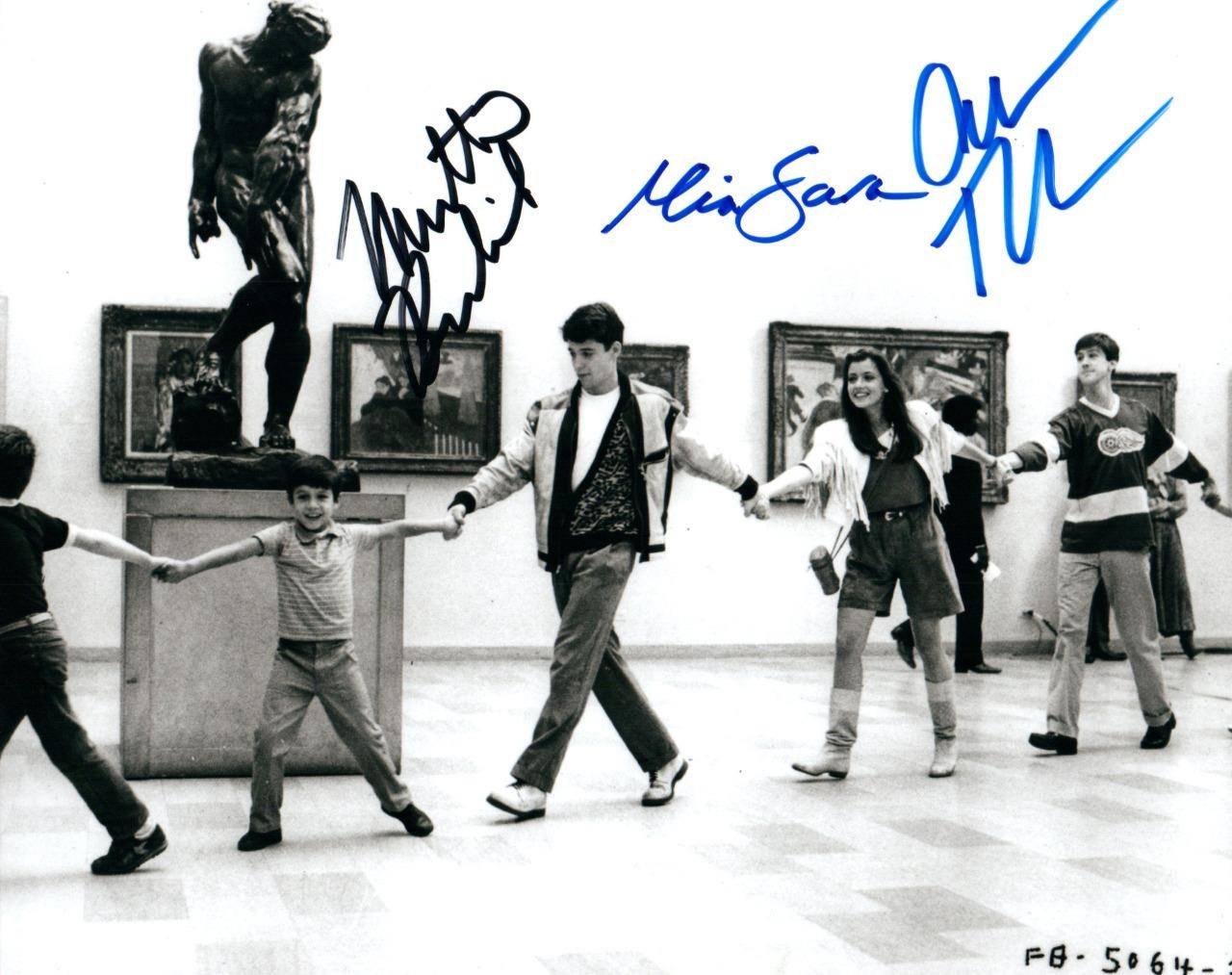 Alan Ruck Mia Sara Matthew Broderick 8×10 signed Photo Picture autographed COA
