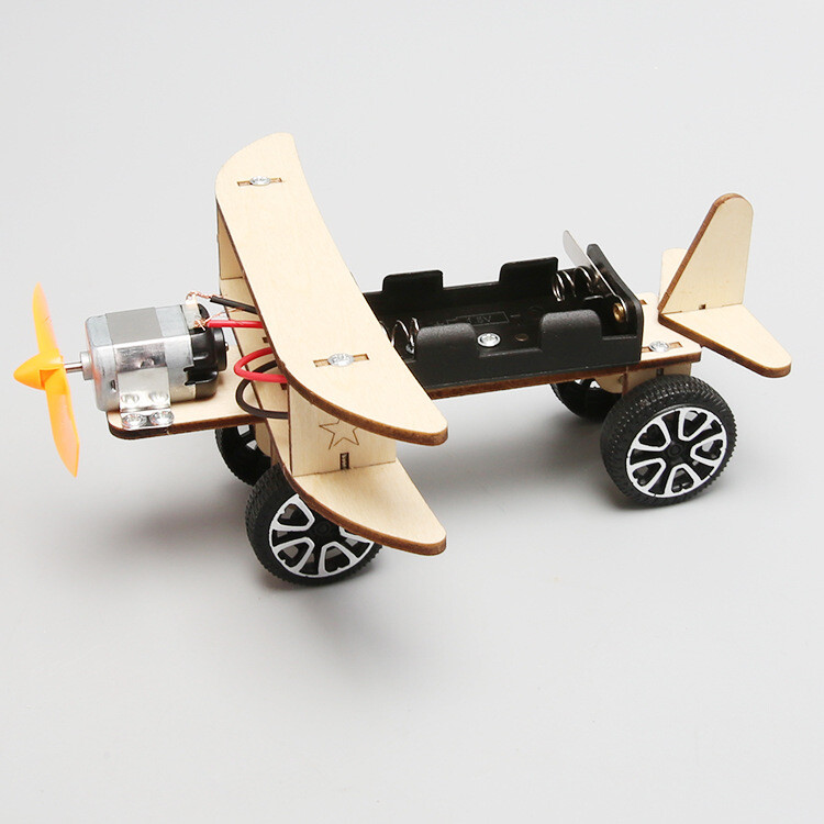 Wooden DIY Airplane Kids Puzzles Helicopter School Projects Experiment Kits Scie